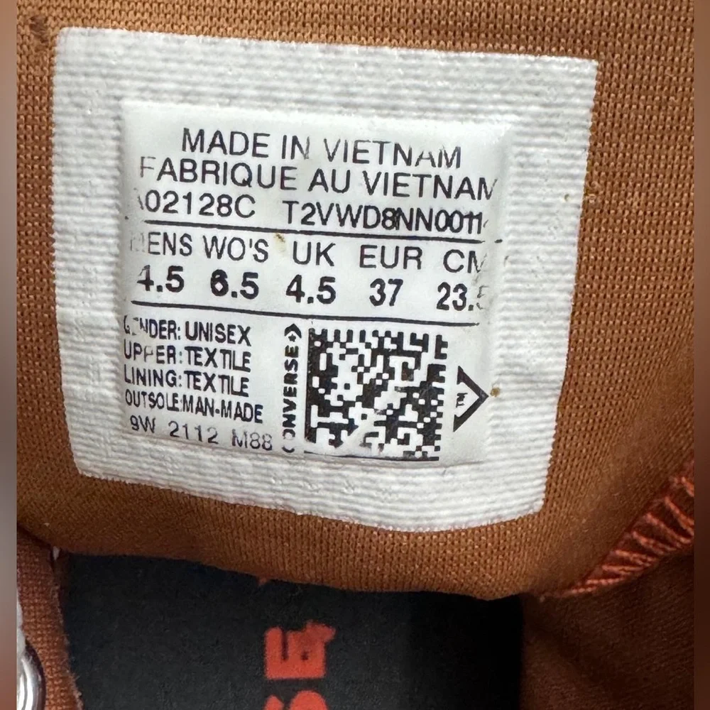 High-Top Unisex Sneakers in Brown by Converse‎ SIZE M-4.5 W-6.5 - Picture 2 of 7